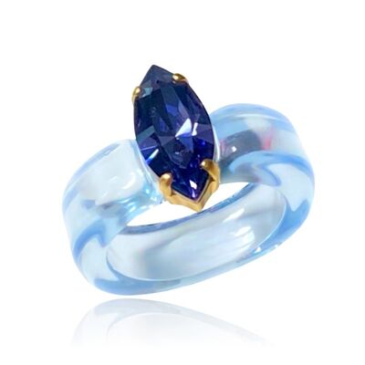 Sugar Ring - Violetter Tansanit/Blau