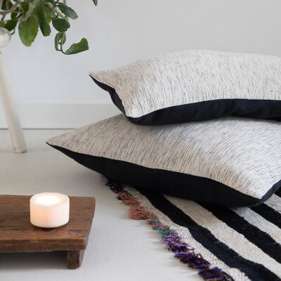 Housse de coussin | Noir-Blanc | 50-50