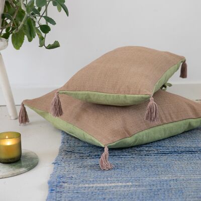 Housse de coussin | Diamant | Vert | 50-50