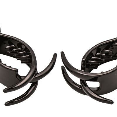 HAIR CLAMPS 2 PINS BLACK (6 UNITS)