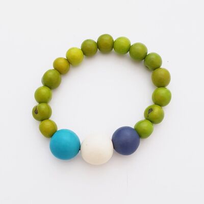 Tais Acai and Tagua Seeds Bracelet - Green