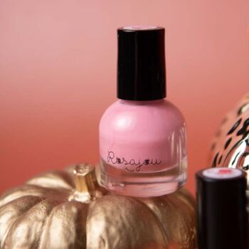 Vernis à l'eau et pelliculable rose "Flamingo" 1