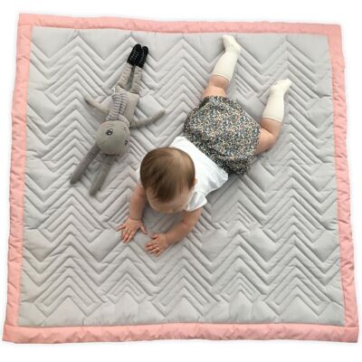 Playmat Quilted Grey/Pink