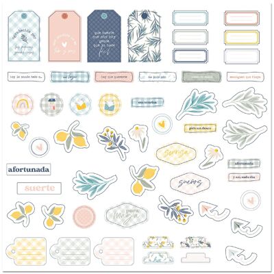 Set of Die Cuts Words Picnic - Spanish