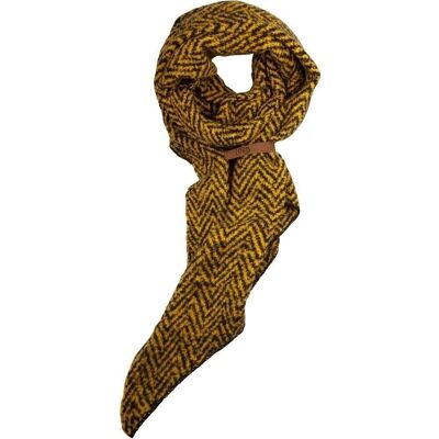 Scarf Jet Black/Ocher