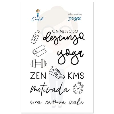 YOGA 7x10 WabiSabi stamps - Spanish