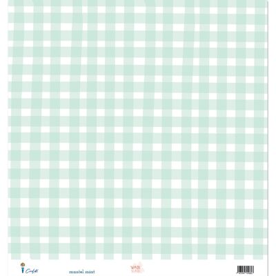 12x12 one-sided paper "mint tablecloth" WABISABI