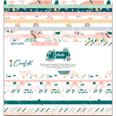 Scrapbooking-Papiere 12x12" 1 Seite Gaia