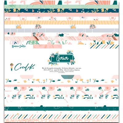Scrapbooking papers 12x12" 1 side Gaia