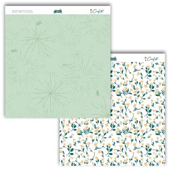 Papiers scrapbooking 12x12" 1 face Gaia 3