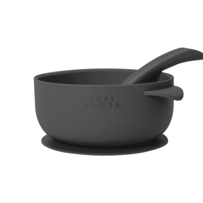 Bowl & Spoon Set - Charcoal Grey