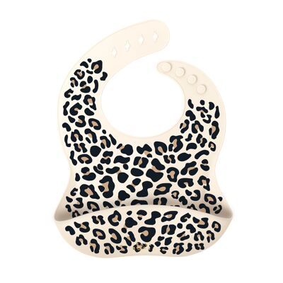 Bib - Off white Leopard