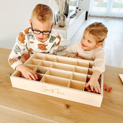 Raster voor houten speel- en sorteerbak