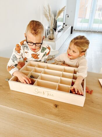 Grille pour boîte de jeu et de tri en bois 1