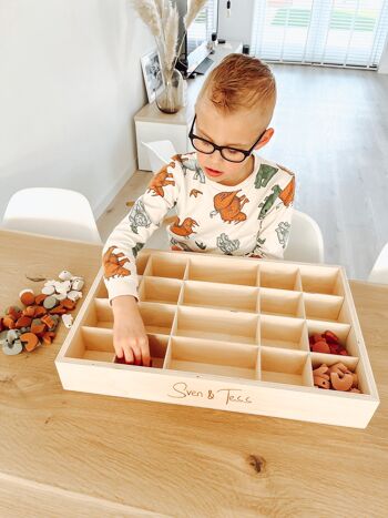 Grille pour boîte de jeu et de tri en bois 4