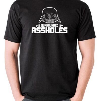 T-shirt inspiré de Spaceballs - I'm Surrounded By Assholes noir