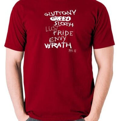 Camiseta Seven Inspired - Seven Deadly Sins rojo ladrillo