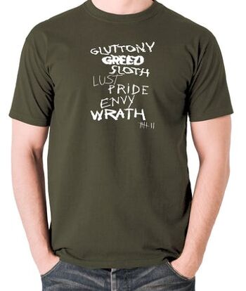 T-shirt inspiré des sept - Seven Deadly Sins olive