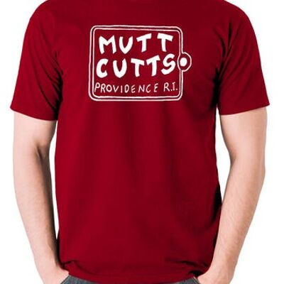 T-shirt ispirata allo scemo e allo scemo - Mutt Cutts rosso mattone