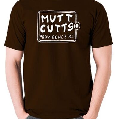 T Shirt Ispirata Scemo E Più Scemo - Cioccolato Mutt Cutts