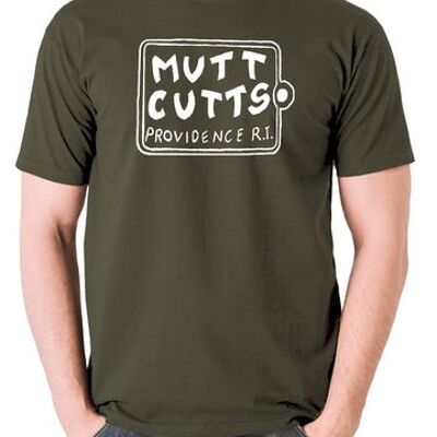 T Shirt Ispirata Scemo E Più Scemo - Mutt Cutts oliva