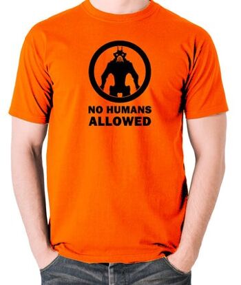 T-shirt inspiré du district 9 - No Humans Allowed orange