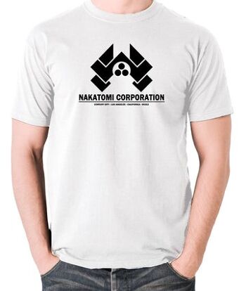 T-shirt inspiré de Die Hard - Nakatomi Corporation Century City Los Angeles Californie 90213 blanc