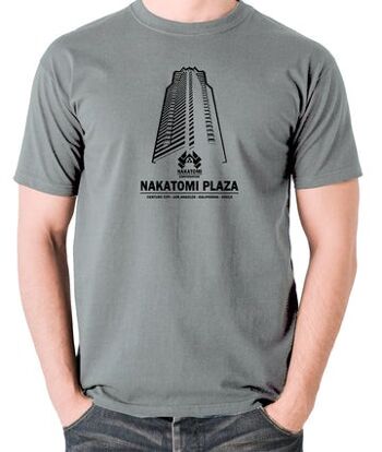 T-shirt inspiré de Die Hard - Nakatomi Plaza Century City Los Angeles Californie 90213 gris