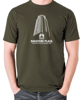 T-shirt inspiré de Die Hard - Nakatomi Plaza Century City Los Angeles Californie 90213 olive