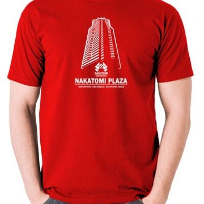 Stirb langsam inspiriertes T-Shirt - Nakatomi Plaza Century City Los Angeles California 90213 rot