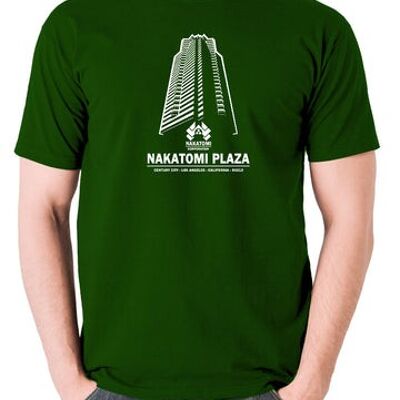 T-shirt inspiré de Die Hard - Nakatomi Plaza Century City Los Angeles Californie 90213 vert