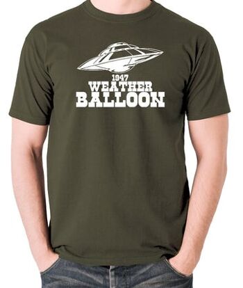 T-shirt OVNI - 1947 Weather Balloon olive