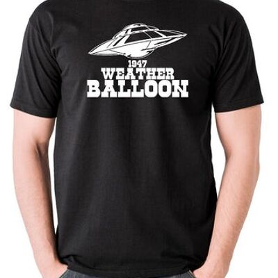 T Shirt UFO - 1947 Weather Balloon noir
