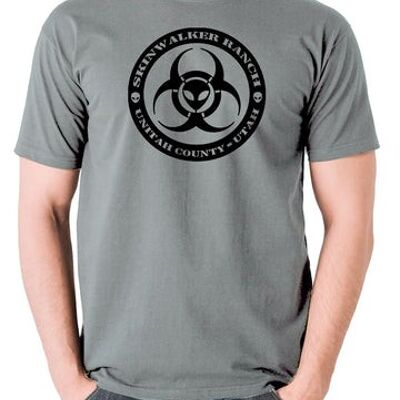 UFO T Shirt - Skinwalker Ranch Round grey