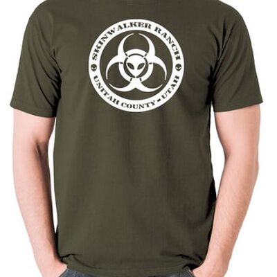 T-shirt UFO - Skinwalker Ranch Round olive