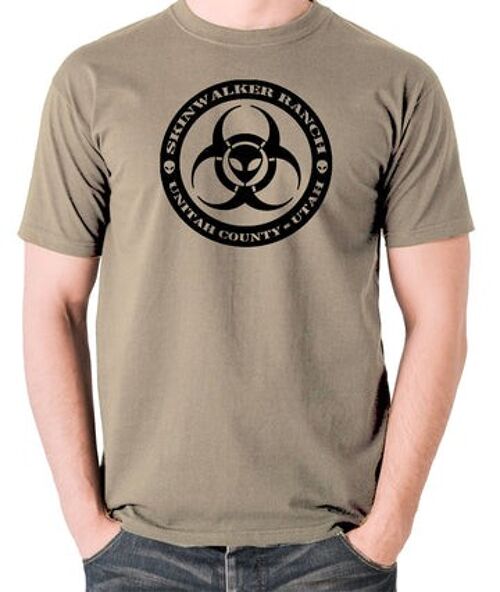 UFO T Shirt - Skinwalker Ranch Round khaki