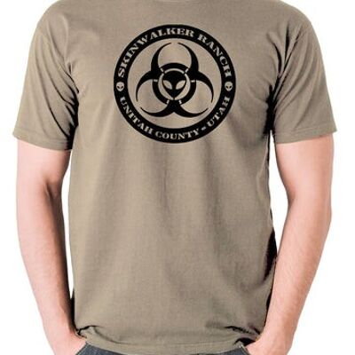 UFO-T-Shirt - Skinwalker Ranch Round khaki