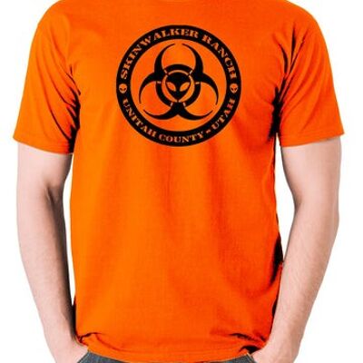 Camiseta OVNI - Skinwalker Ranch Redondo naranja