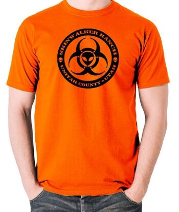 T Shirt UFO - Skinwalker Ranch Rond orange