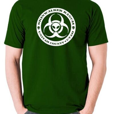 Camiseta OVNI - Skinwalker Ranch Redondo verde