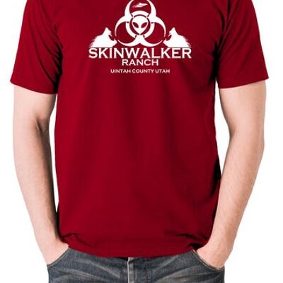 UFO T Shirt - Skinwalker Ranch brick red