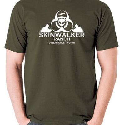 Camiseta OVNI - Skinwalker Ranch verde oliva