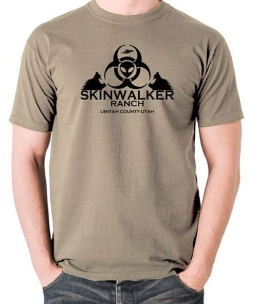 UFO T Shirt - Skinwalker Ranch khaki