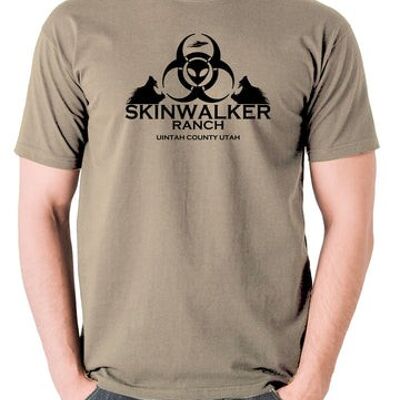 Camiseta OVNI - Skinwalker Ranch caqui