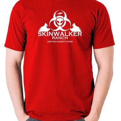 Camiseta OVNI - Skinwalker Ranch rojo