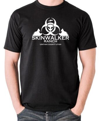 T Shirt UFO - Skinwalker Ranch noir