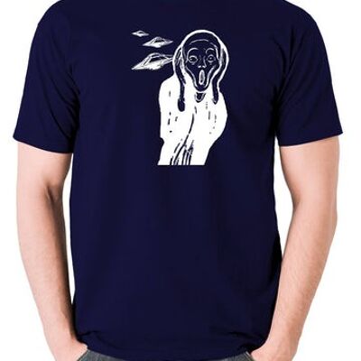 Camiseta OVNI - Scream azul marino