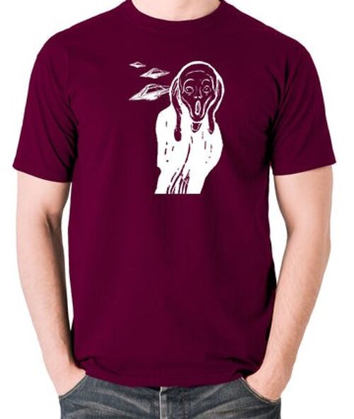 UFO T Shirt - Scream burgundy