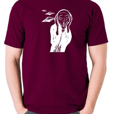 T Shirt UFO - Scream bordeaux