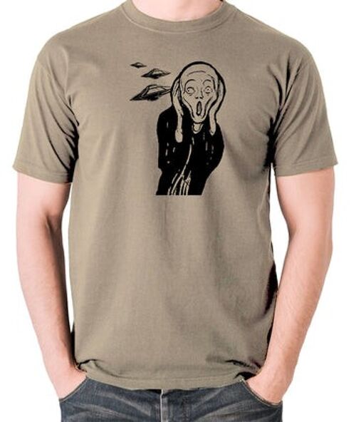 UFO T Shirt - Scream khaki